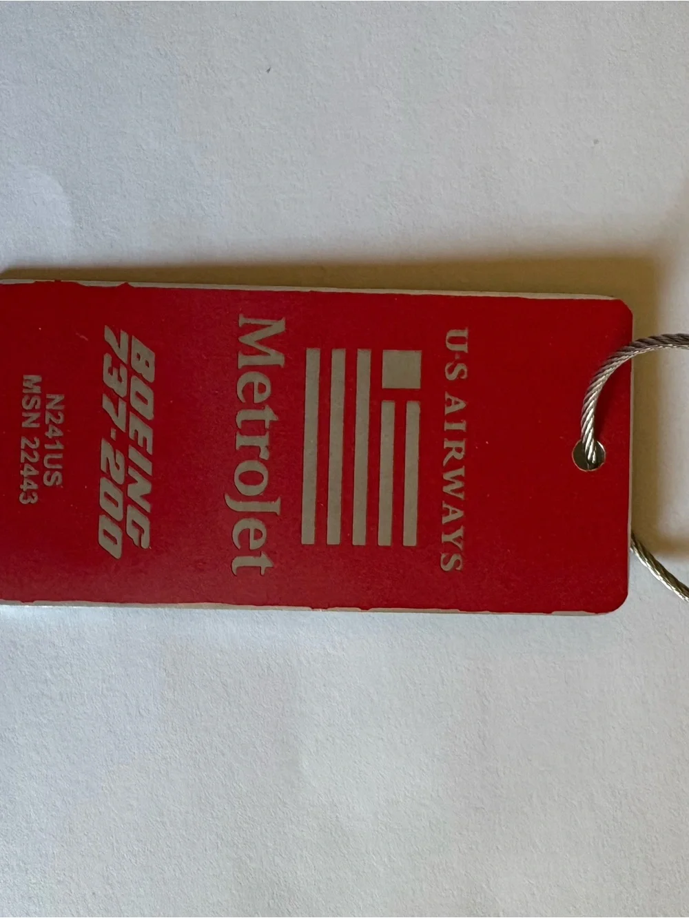 MetroJet USAirways Boeing 737-200 Luggage tag
